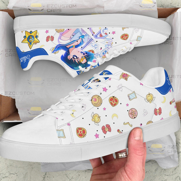 Sailor Mercury Sneakers Sailor Moon Shoes - EzCustomcar - 3