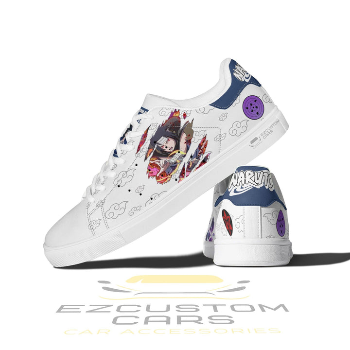 Sasuke Uchiha Sneakers Custom Naruto Anime Skateboard Shoes - EzCustomcar - 2