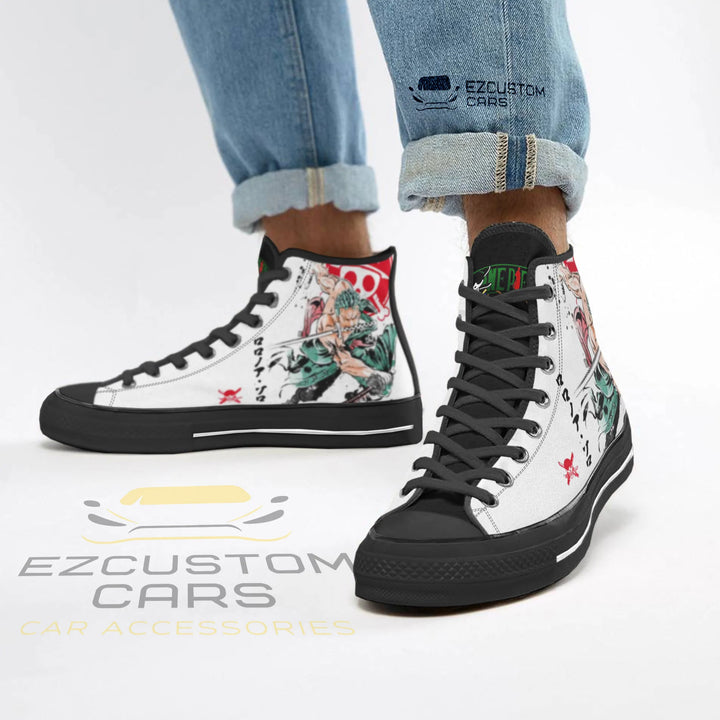 One Pieces Shoes Monkey D. Luffy High Tops Shoes - EzCustomcar - 4
