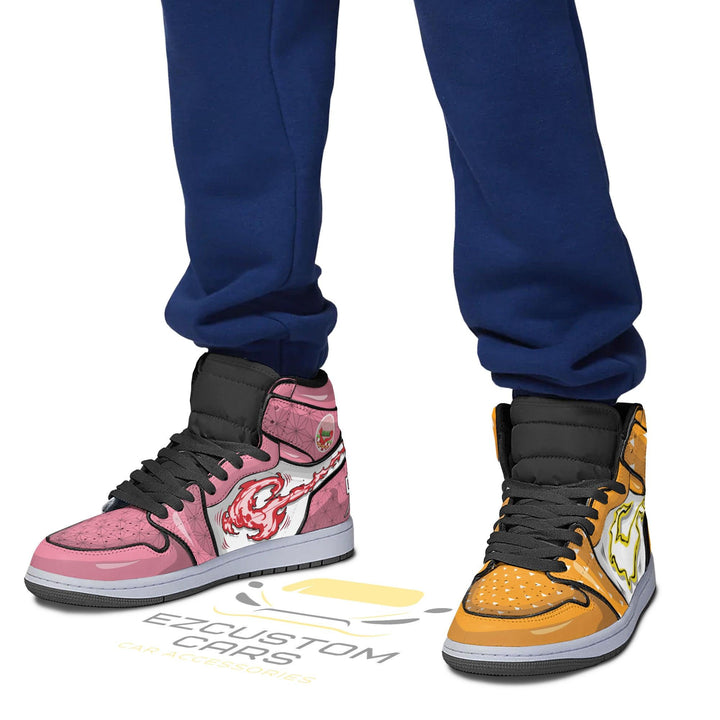 Nezuko x Zenitsu Anime Kid Shoes Demon Slayer Sneakers - EzCustomcar - 3