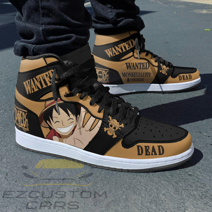 Monkey D. Luffy Wanted Custom Shoes One Piece Boot Sneakers - EzCustomcar - 3