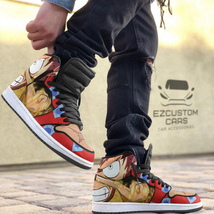 Monkey D. Luffy Shoes One Piece Wano Arc Boot Sneakers - EzCustomcar - 2