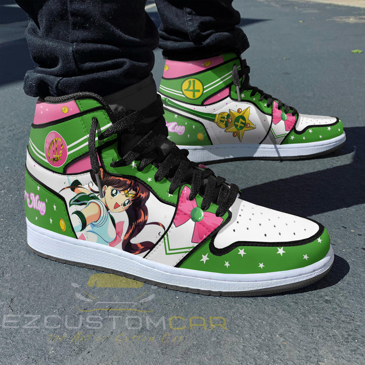 Sailor Moon Custom Shoes With Sailor Jupiter Sneakers Design - EzCustomcar - 3