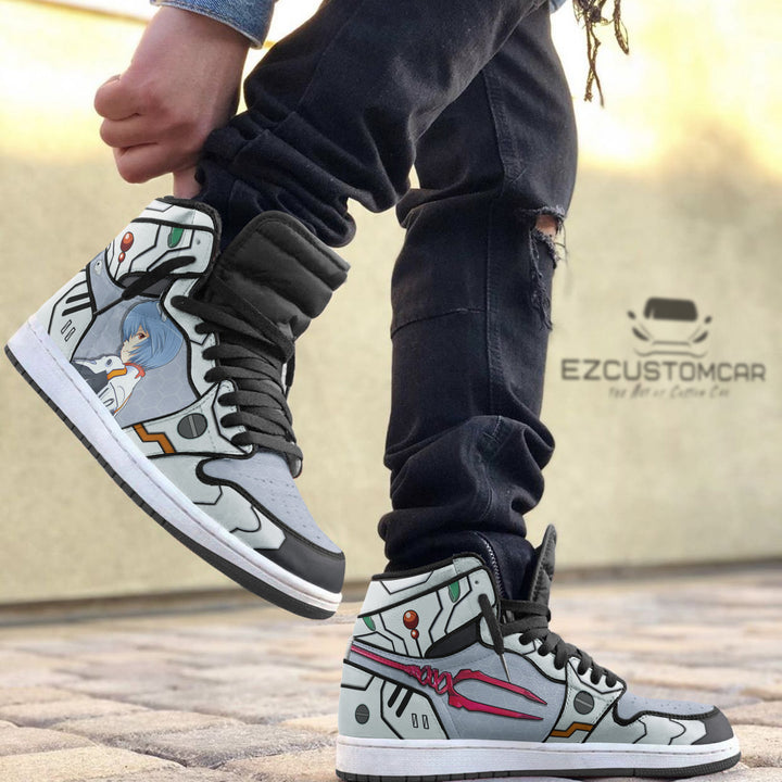 Neon Genesis Evangelion Custom Shoes With Rei Ayanami Sneakers Design - EzCustomcar - 2