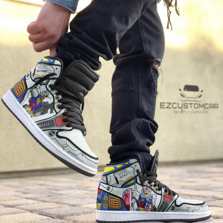 Gundam Custom Shoes With RX-78-2 Gundam Sneakers Design - EzCustomcar - 2