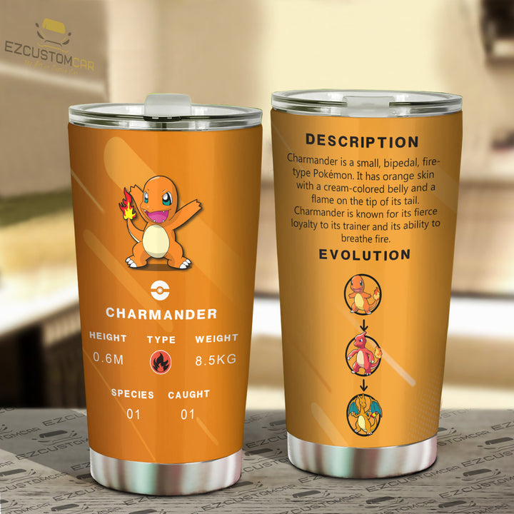 Charmander Travel Mug - Gift Idea for Pokemon fans - EzCustomcar - 2