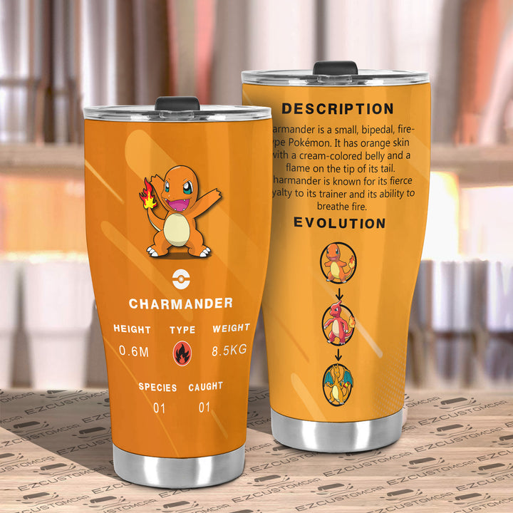 Charmander Travel Mug - Gift Idea for Pokemon fans - EzCustomcar - 3