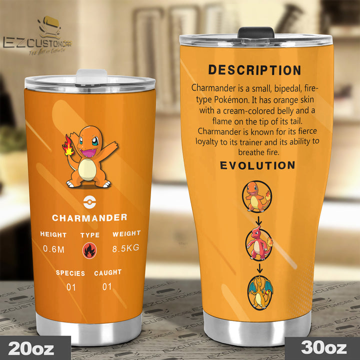 Charmander Travel Mug - Gift Idea for Pokemon fans - EzCustomcar - 4