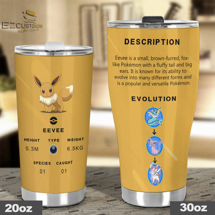Eevee Travel Mug - Gift Idea for Pokemon fans - EzCustomcar - 4