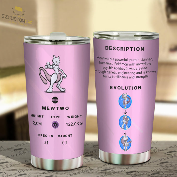 Mewtwo Travel Mug - Gift Idea for Pokemon fans - EzCustomcar - 2