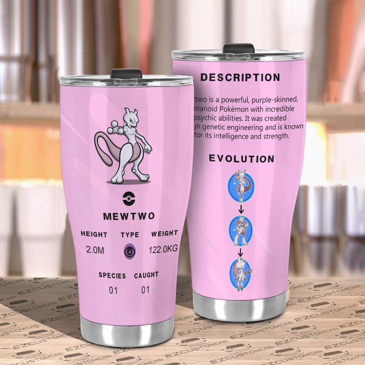 Mewtwo Travel Mug - Gift Idea for Pokemon fans - EzCustomcar - 3