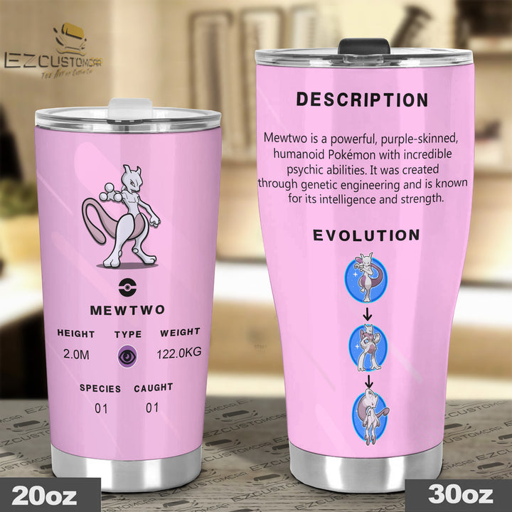 Mewtwo Travel Mug - Gift Idea for Pokemon fans - EzCustomcar - 4