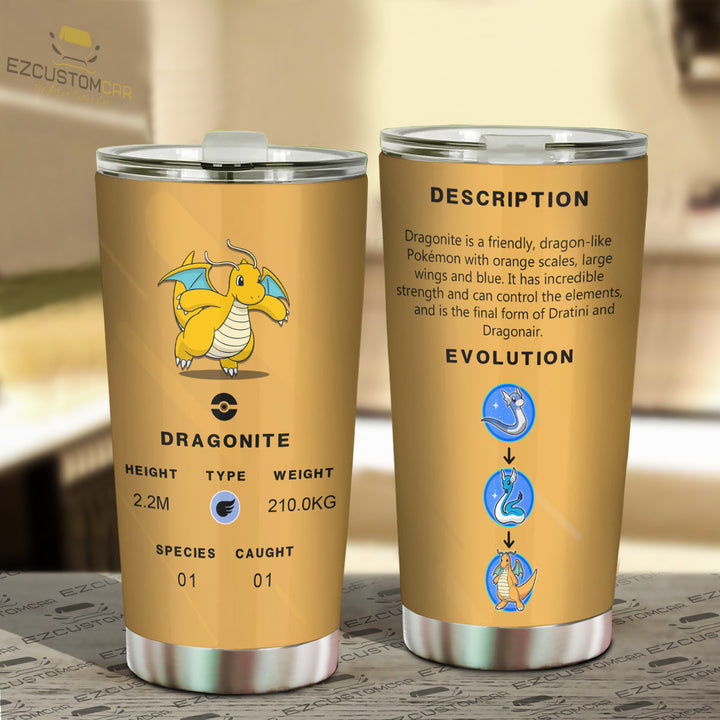 Dragonite Travel Mug - Gift Idea for Pokemon fans - EzCustomcar - 2