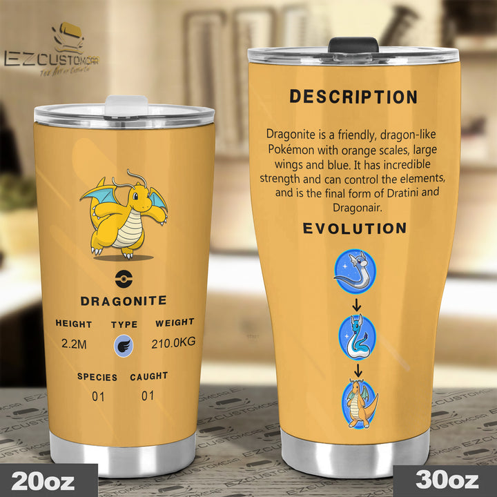 Dragonite Travel Mug - Gift Idea for Pokemon fans - EzCustomcar - 4