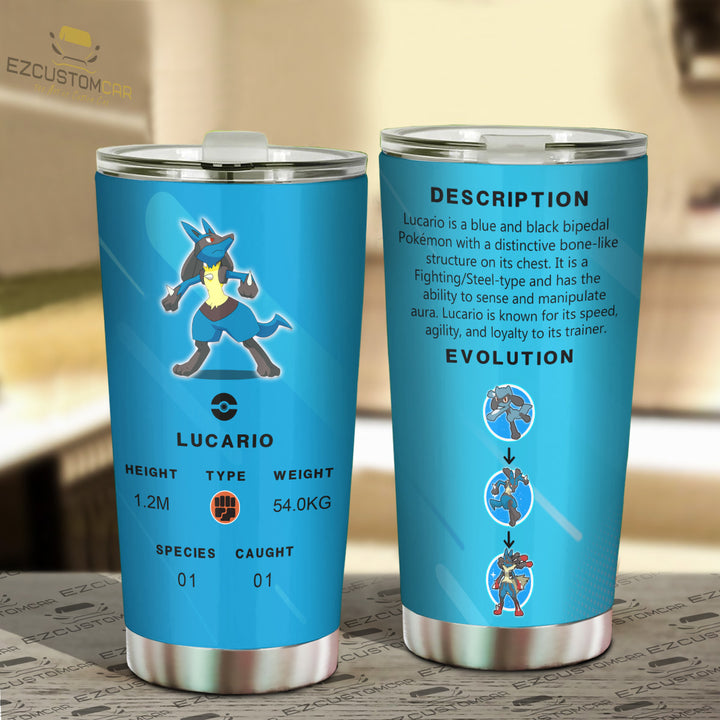 Lucario Travel Mug - Gift Idea for Pokemon fans - EzCustomcar - 2