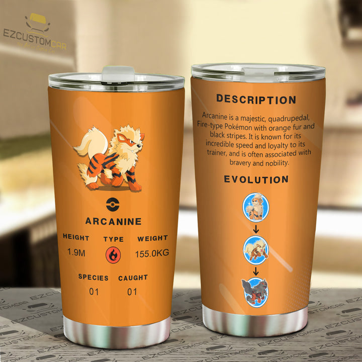 Arcanine Travel Mug - Gift Idea for Pokemon fans - EzCustomcar - 2