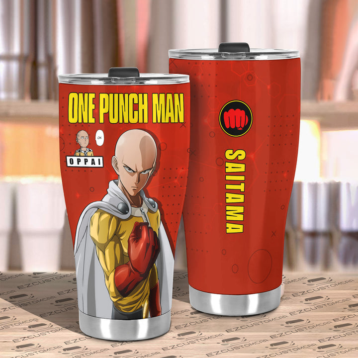 Saitama Travel Mug - Gift Idea for One Punch Man fans - EzCustomcar - 3