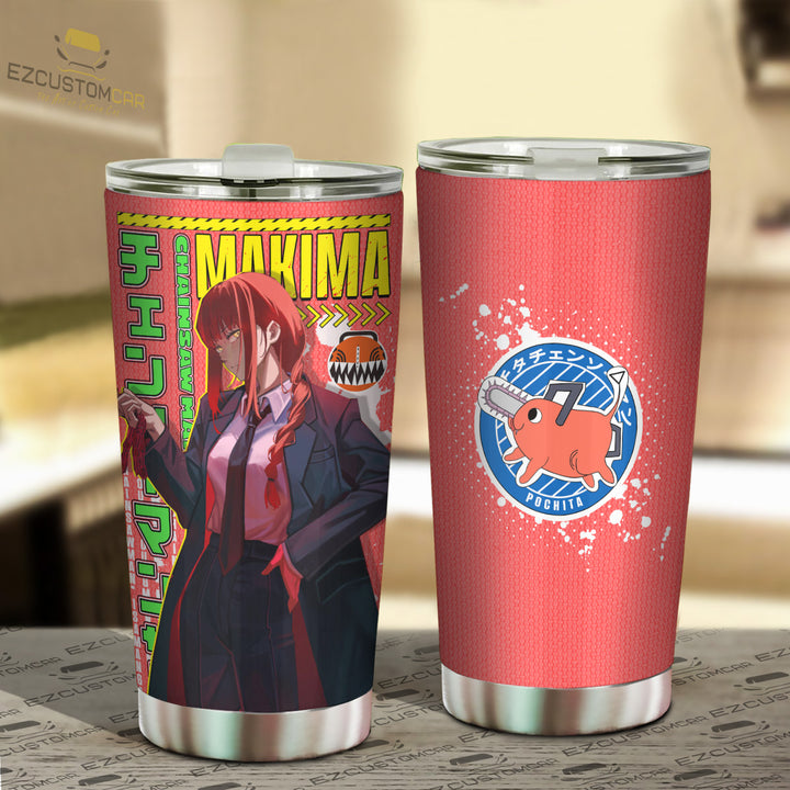 Makima Travel Mug - Gift Idea for Chainsaw Man fans - EzCustomcar - 2