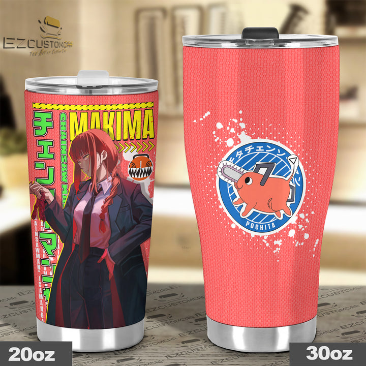 Makima Travel Mug - Gift Idea for Chainsaw Man fans - EzCustomcar - 4