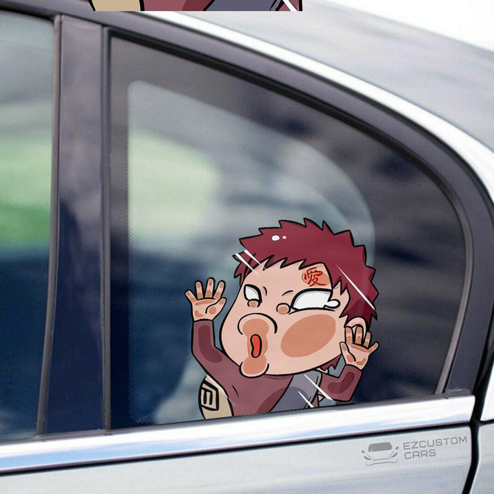 Naruto Car Accessories Anime Car Sticker Gaara Funny Hitting Glass - EzCustomcar - 2