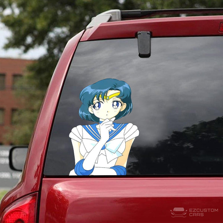 Sailor Moon Car Accessories Anime Car Sticker Sailor Mercury - EzCustomcar - 2