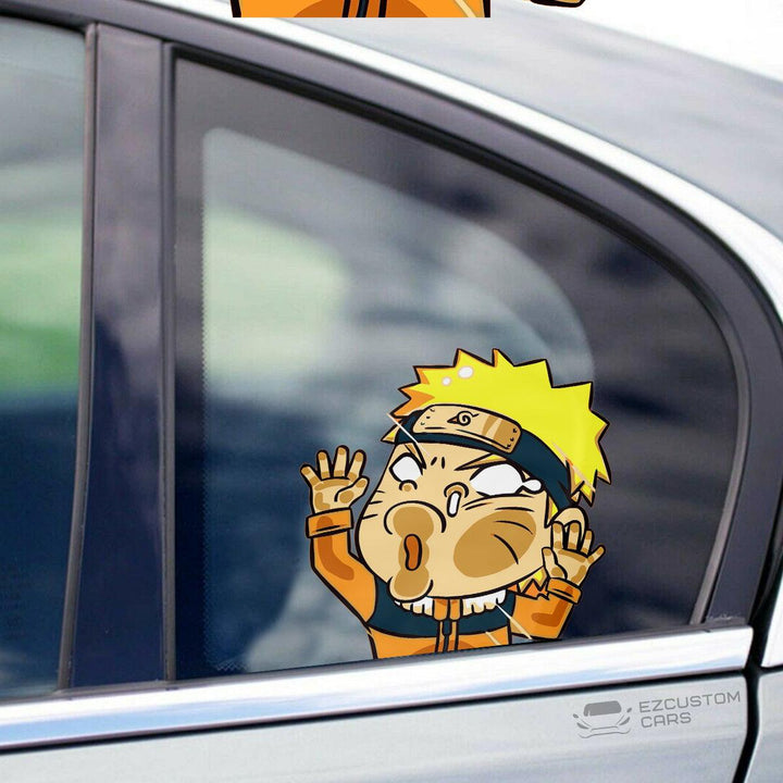 Naruto Car Accessories Anime Car Sticker Naruto Funny Hitting Glass - EzCustomcar - 2