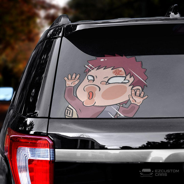 Naruto Car Accessories Anime Car Sticker Gaara Funny Hitting Glass - EzCustomcar - 3