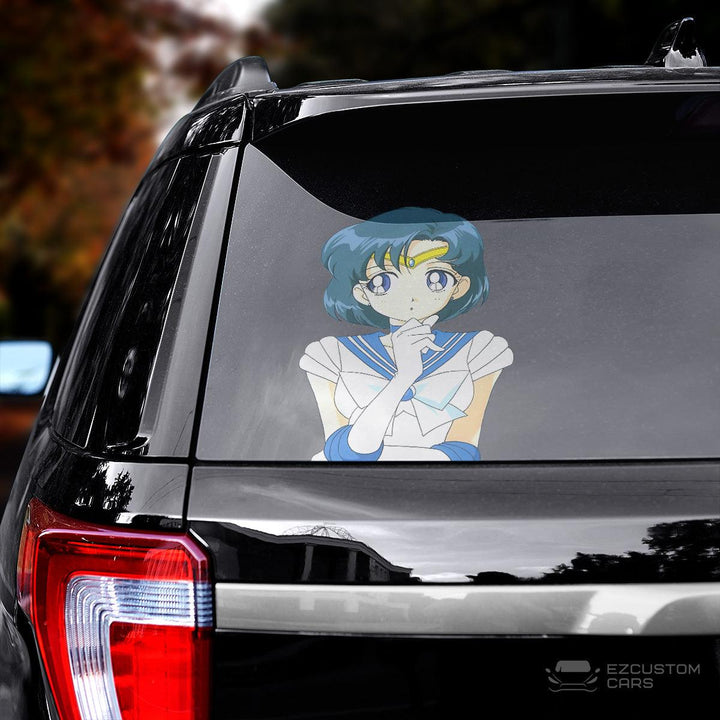Sailor Moon Car Accessories Anime Car Sticker Sailor Mercury - EzCustomcar - 3