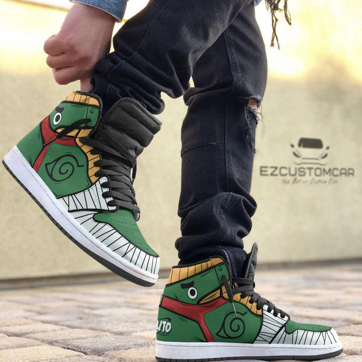 Naruto Rock Lee Unifrom Custom Shoes - EzCustomcar - 2