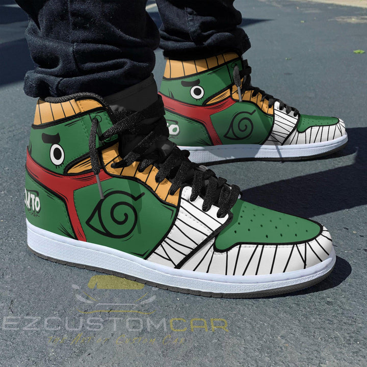 Naruto Rock Lee Unifrom Custom Shoes - EzCustomcar - 3