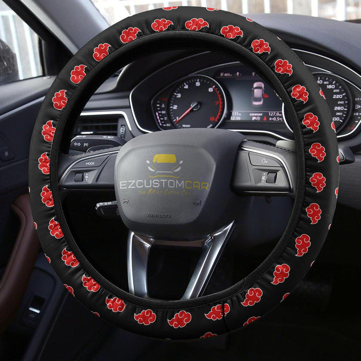 Akatsuki Cloud Pattern Steering Wheel Cover - EzCustomcar - 3