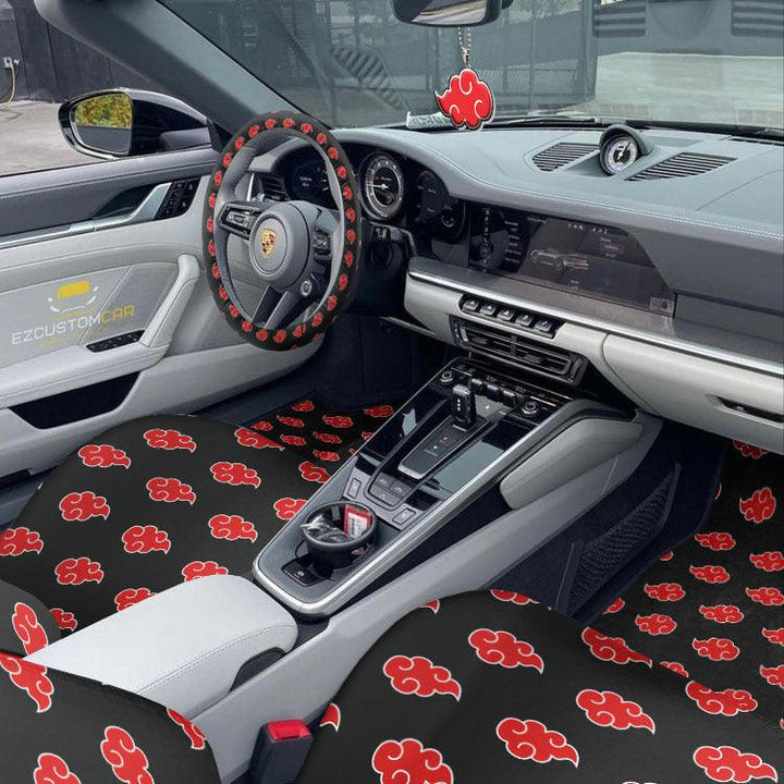 Akatsuki Cloud Pattern Bundle Car Mats x Seat Covers Set - EzCustomcar - 2