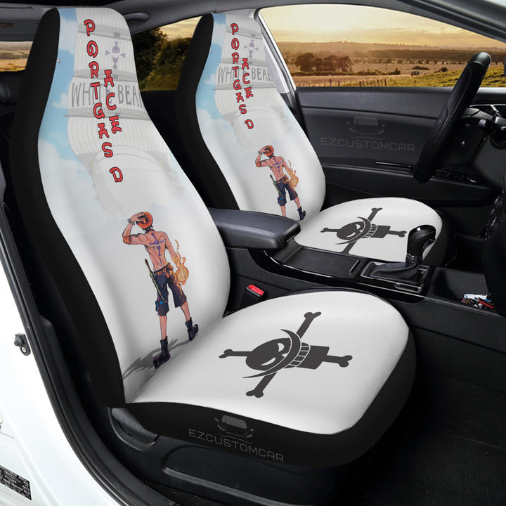 Monkey D Luffy Gear 5 Car Seat Covers - White - EzCustomcar - 4