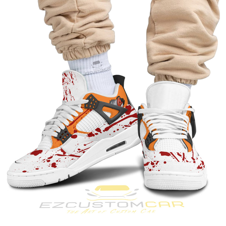 Denji J4 Sneakers - Personalized Chainsaw Man custom anime shoes - EzCustomcar - 2