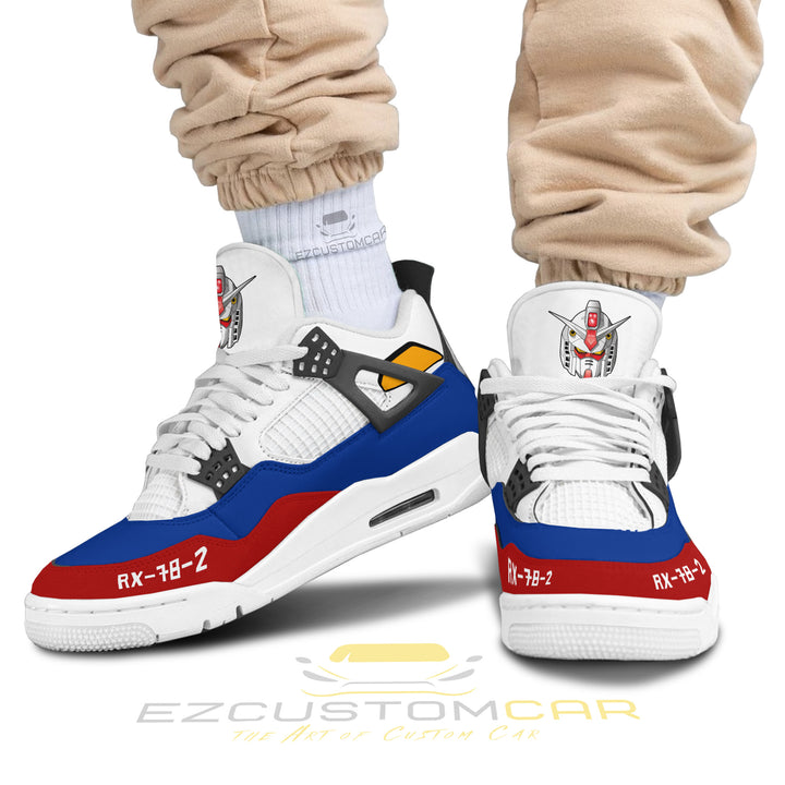 RX-78-1 J4 Sneakers - Personalized Gundam custom anime shoes - EzCustomcar - 2