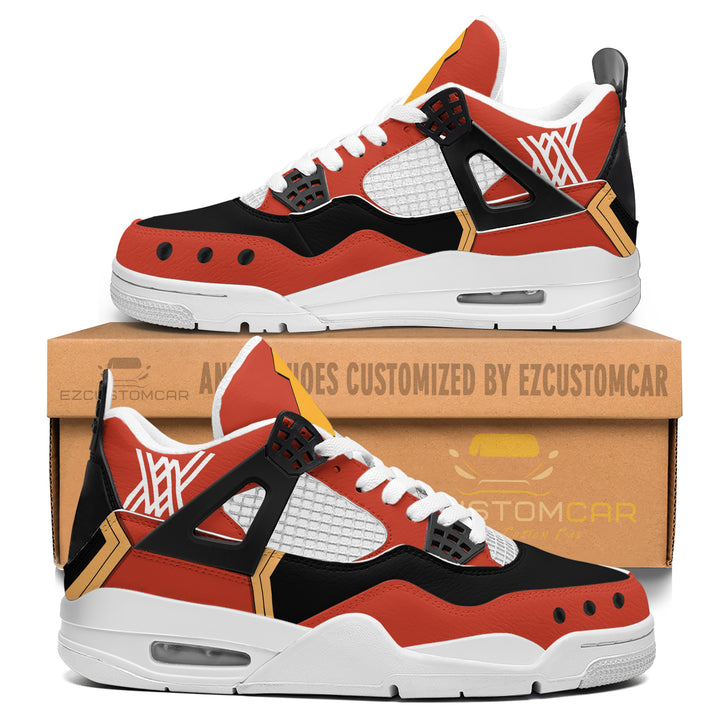 Zero Two J4 Sneakers - Personalized Darling In The Franxx custom anime shoes - EzCustomcar - 3