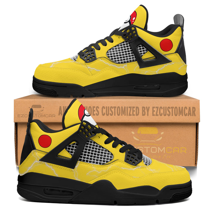 Pikachu J4 Sneakers - Personalized Pokemon custom anime shoes - EzCustomcar - 3