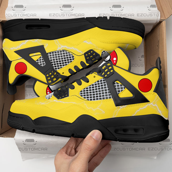 Pikachu J4 Sneakers - Personalized Pokemon custom anime shoes - EzCustomcar - 4