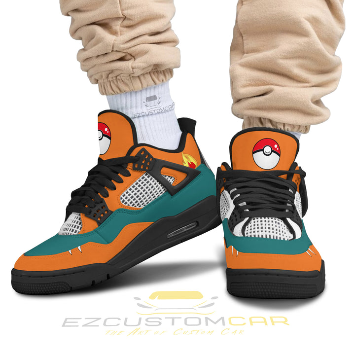 Charizard J4 Sneakers - Personalized Pokemon custom anime shoes - EzCustomcar - 2