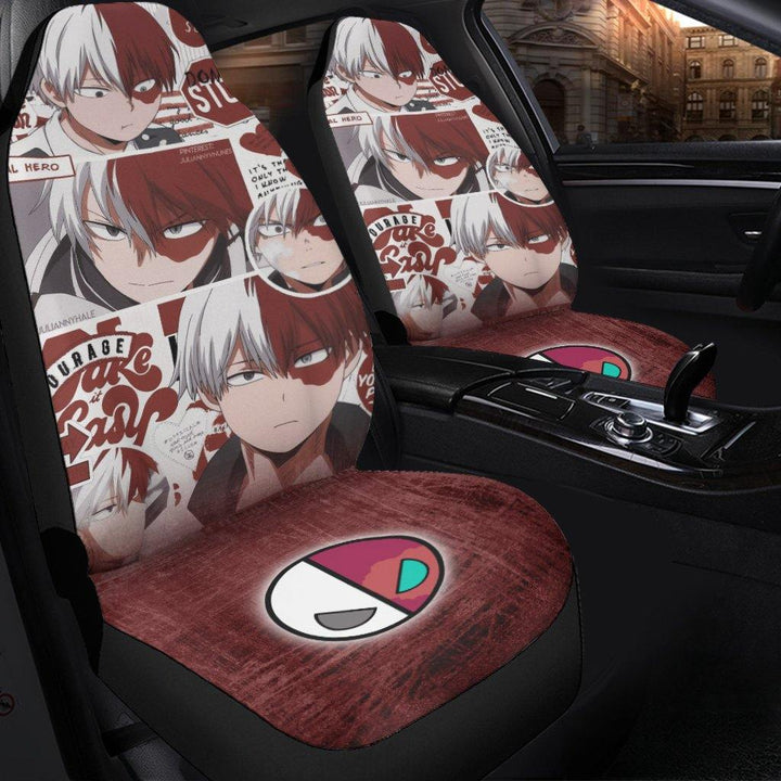 Todoroki Manga Car Seat Covers Anime My Hero Academia Fan Gift - Customforcars - 3