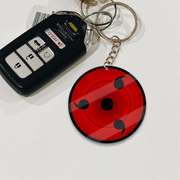 Triple Tomoe Sharingan Keychains Custom Naruto Anime Car Accessories - EzCustomcar - 2