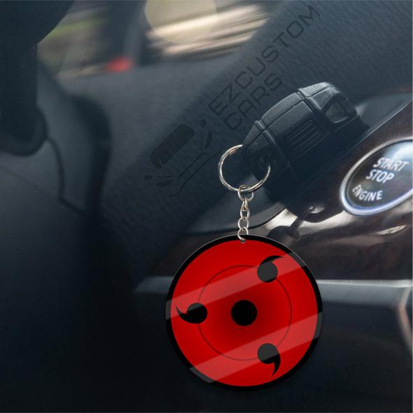 Triple Tomoe Sharingan Keychains Custom Naruto Anime Car Accessories - EzCustomcar - 4