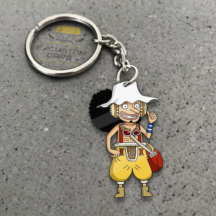 God Usopp Keychains Custom One Piece Anime Car Accessories - EzCustomcar - 1