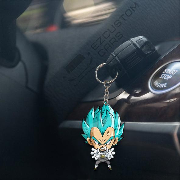 Vegeta Super Saiyan Blue Keychains Custom Anime Dragon Ball Car Accessories - EzCustomcar - 4