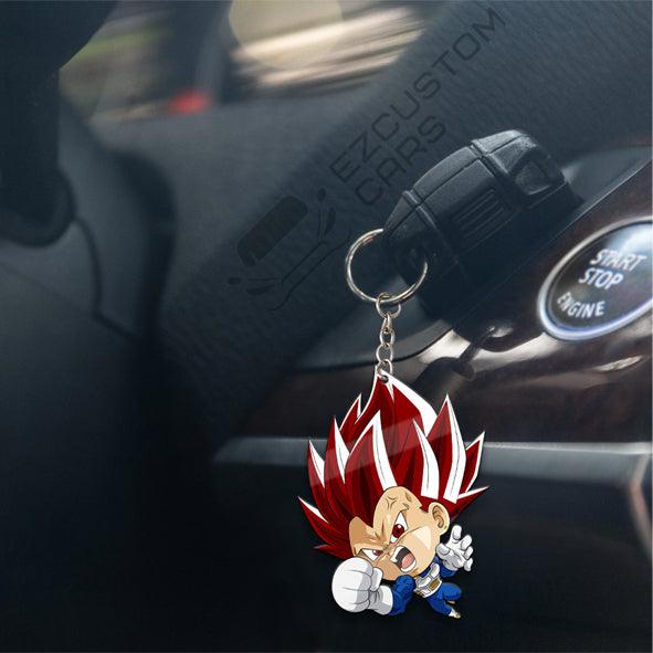 Vegeta Super Saiyan God Keychains Custom Anime Dragon Ball Car Accessories - EzCustomcar - 4