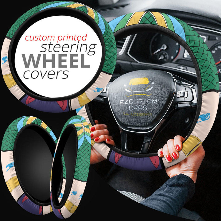 Wendy Marvell Steering Wheel Cover Custom Fairy Tail Anime Car Accessories - EzCustomcar - 4