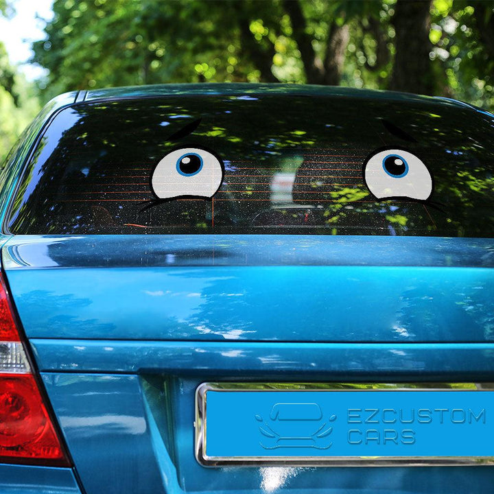 Worried Eyes Custom Car Sticker Cartoon Car Accessories - EzCustomcar - 3