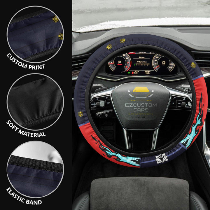 Itadori Yuji Steering Wheel Cover Jujutsu Kaisen Custom Anime Car Accessories - EzCustomcar - 2