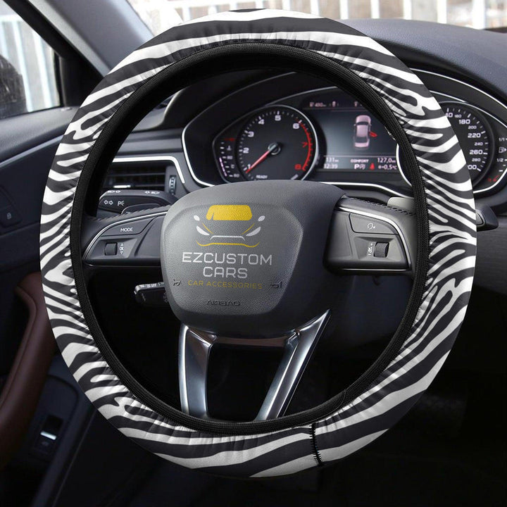 Zebra Skin Steering Wheel Cover Custom Animal Car Accessories - EzCustomcar - 3