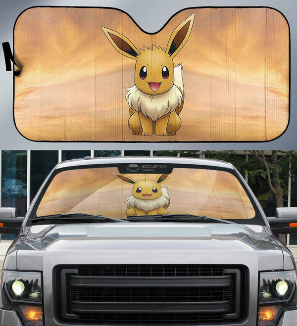 Pokemon Car Accessories Anime Car Windshield Sun Shade Eevee Amazing - EzCustomcar - 1